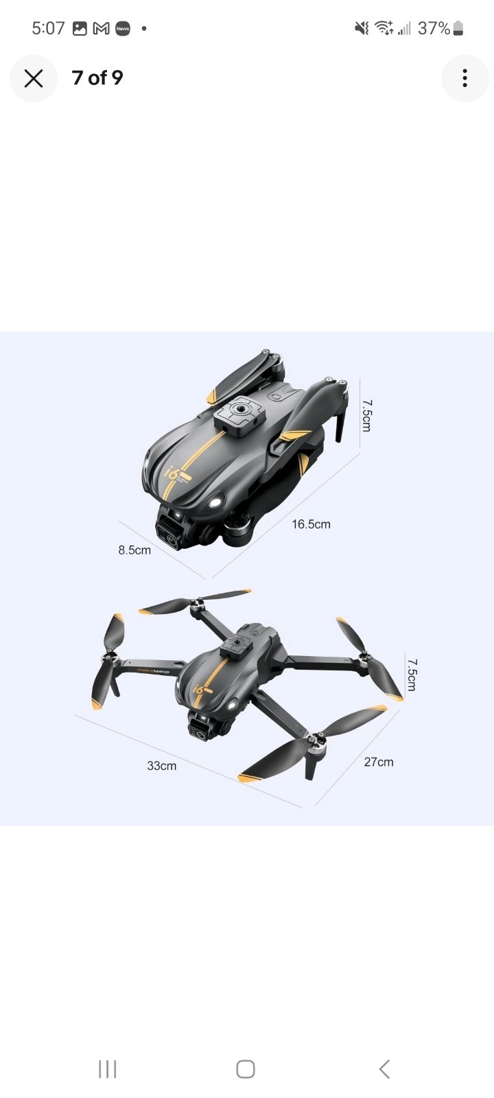 i6 Max RC Drone Dual Camera 4K HD Night Vision Obstacle Avoidance with 2 Battery