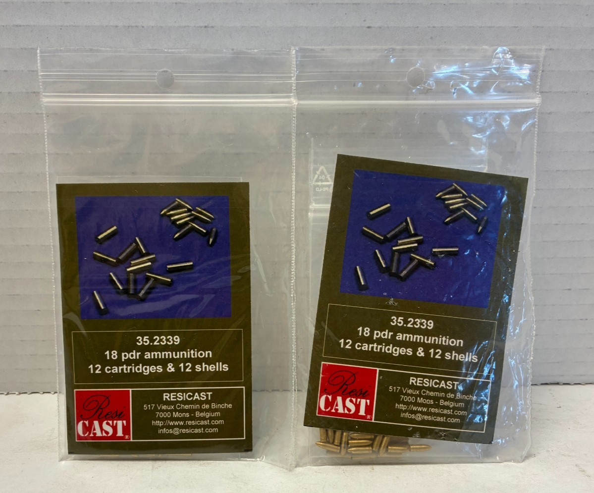 E3 ResiCast 35.2339 18pdr Ammunition Accessory Kit 12 Cartridges/Shells (2) NEW