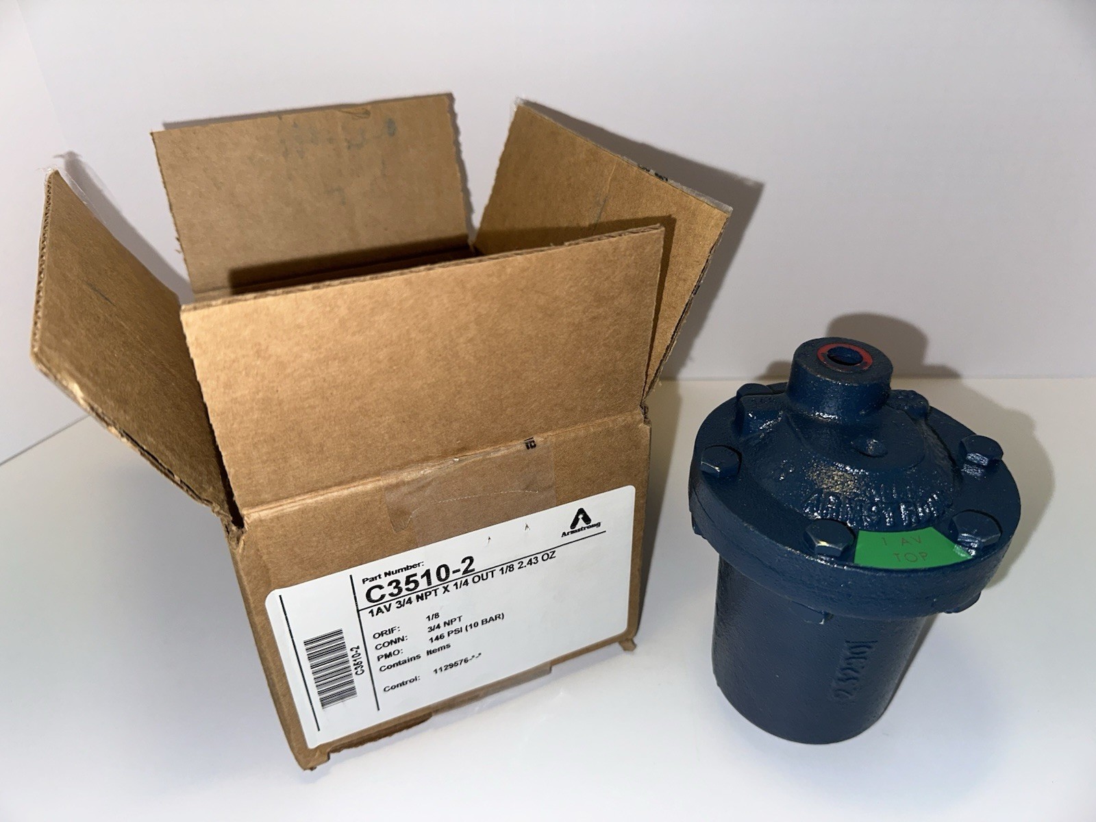 Armstrong C3510-2 3/4” NPT Valve 1/8” Orifice 146 PSI