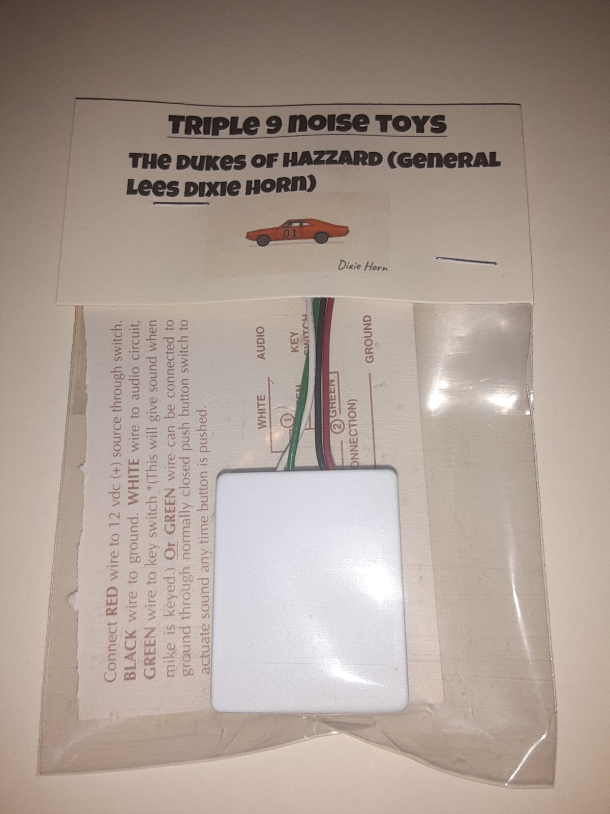 CB NOISE-TOY! (LISTEN) THE DUKES OF HAZZARD GENERAL LEE DIXIE HORN SOUND  MODULE