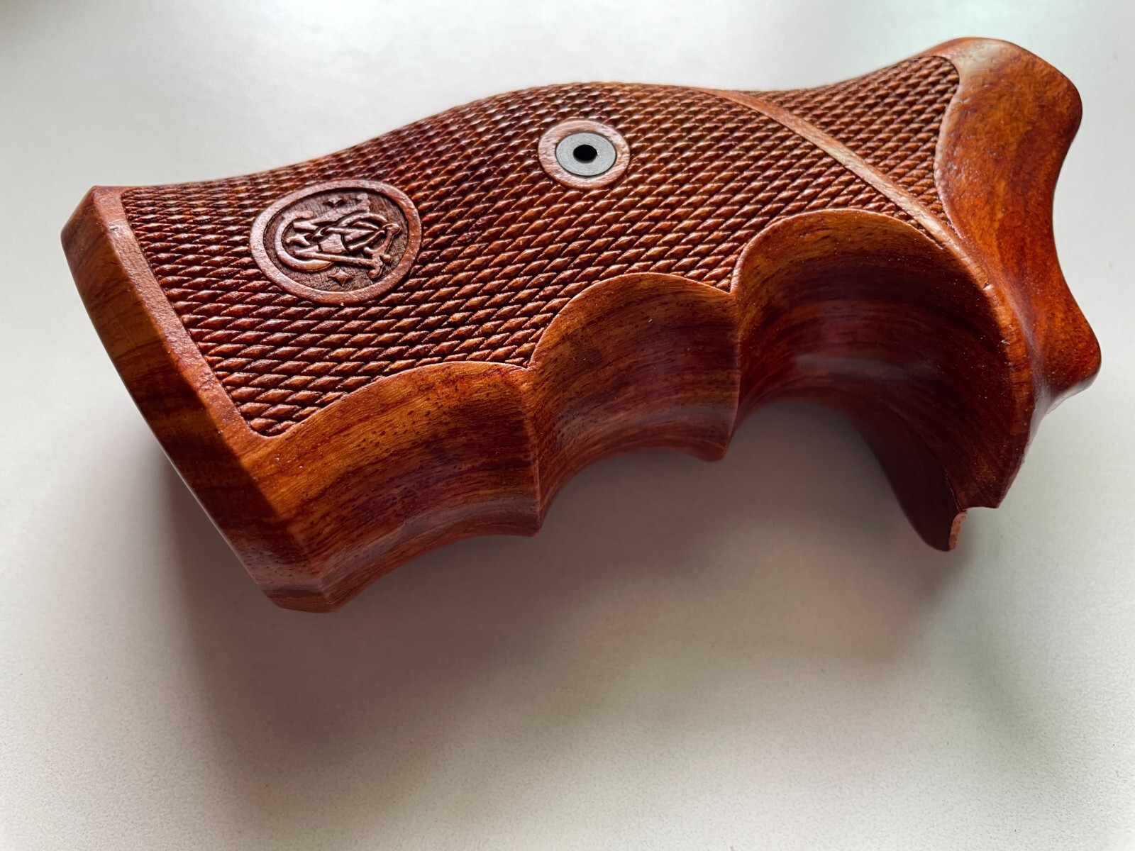 New! Hardwood Target Grips For S&W K/L frame Round Butt 686 Closed Back Strap#3