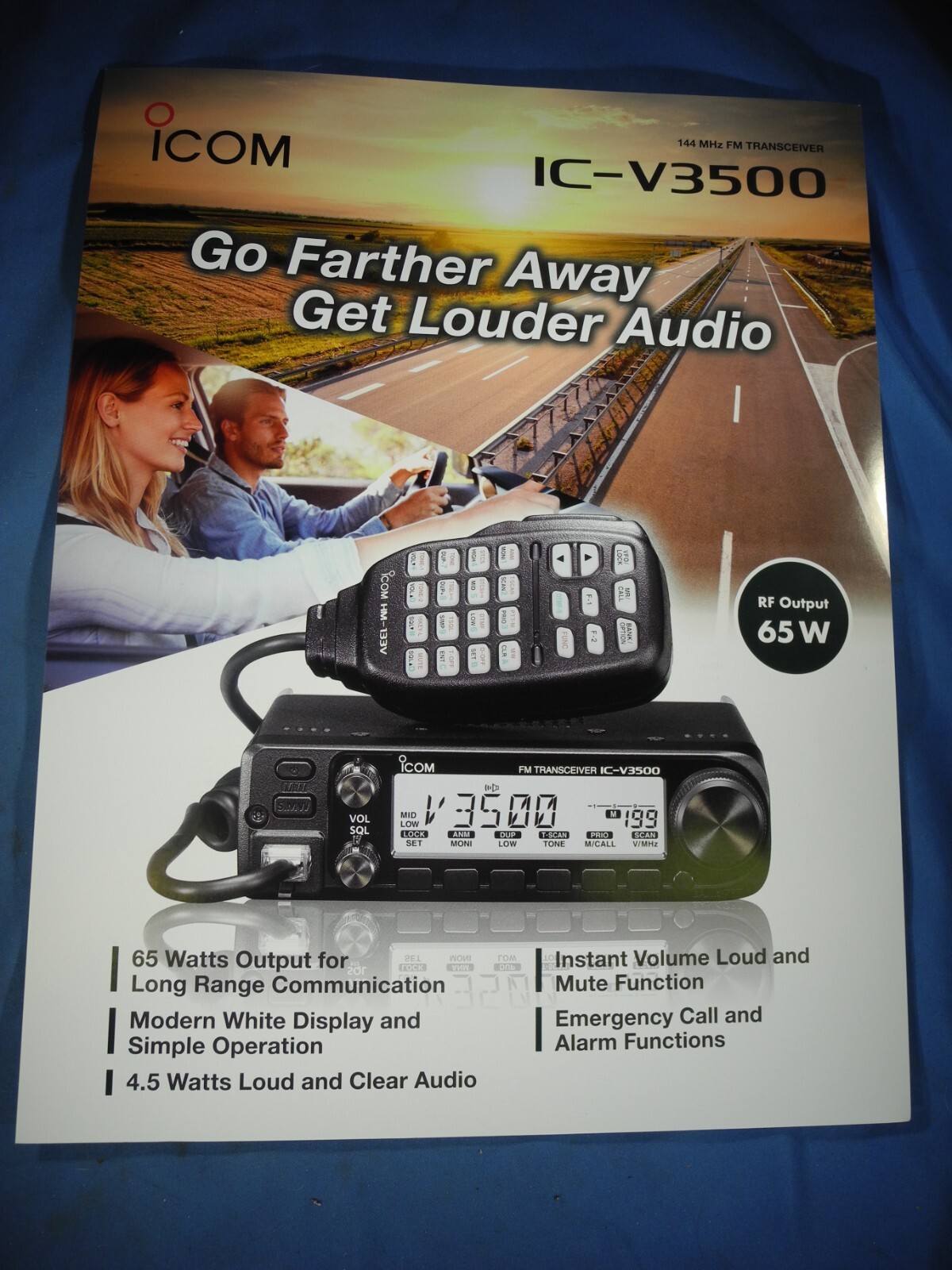 ICOM IC-V3500 144 MHz FM Transceiver Product Information Sales Material
