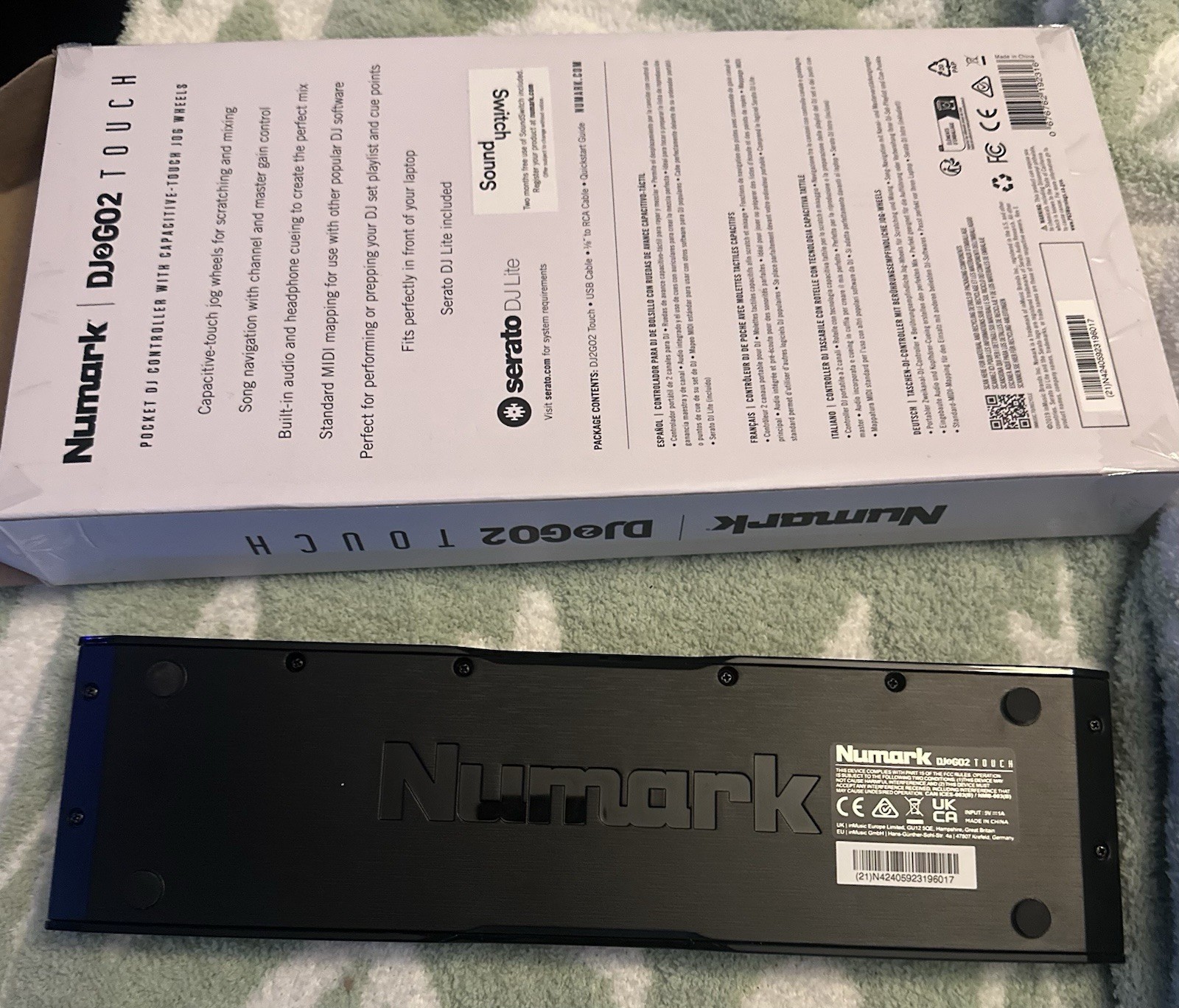 Numark DJ2GO2 Touch Portable DJ Controller w/ Touch Jog Wheels & Mixer
