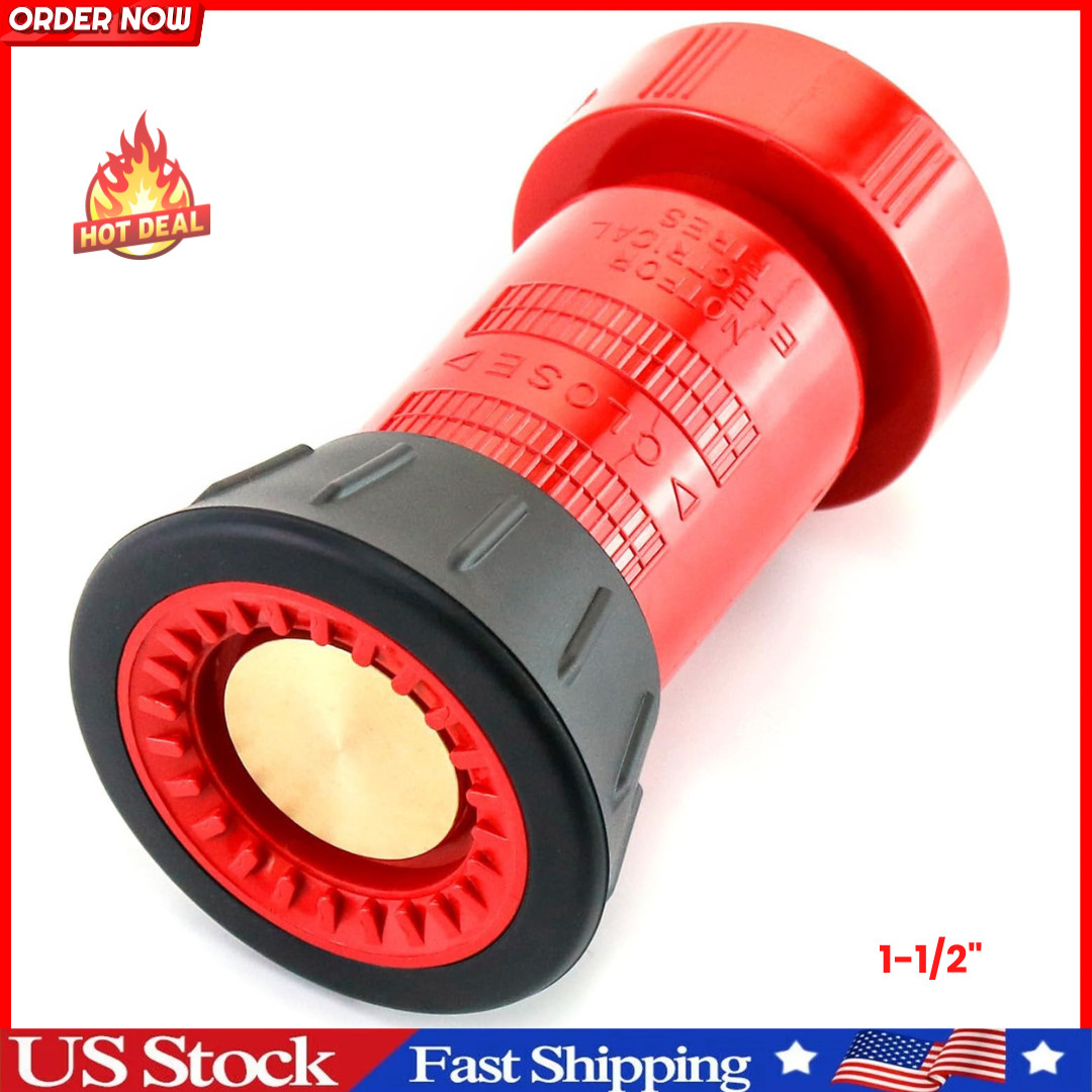 Fire Hose Nozzle 1-1/2 Inch Heavy Duty Thermoplastic Constant Flow Fog Nozzle