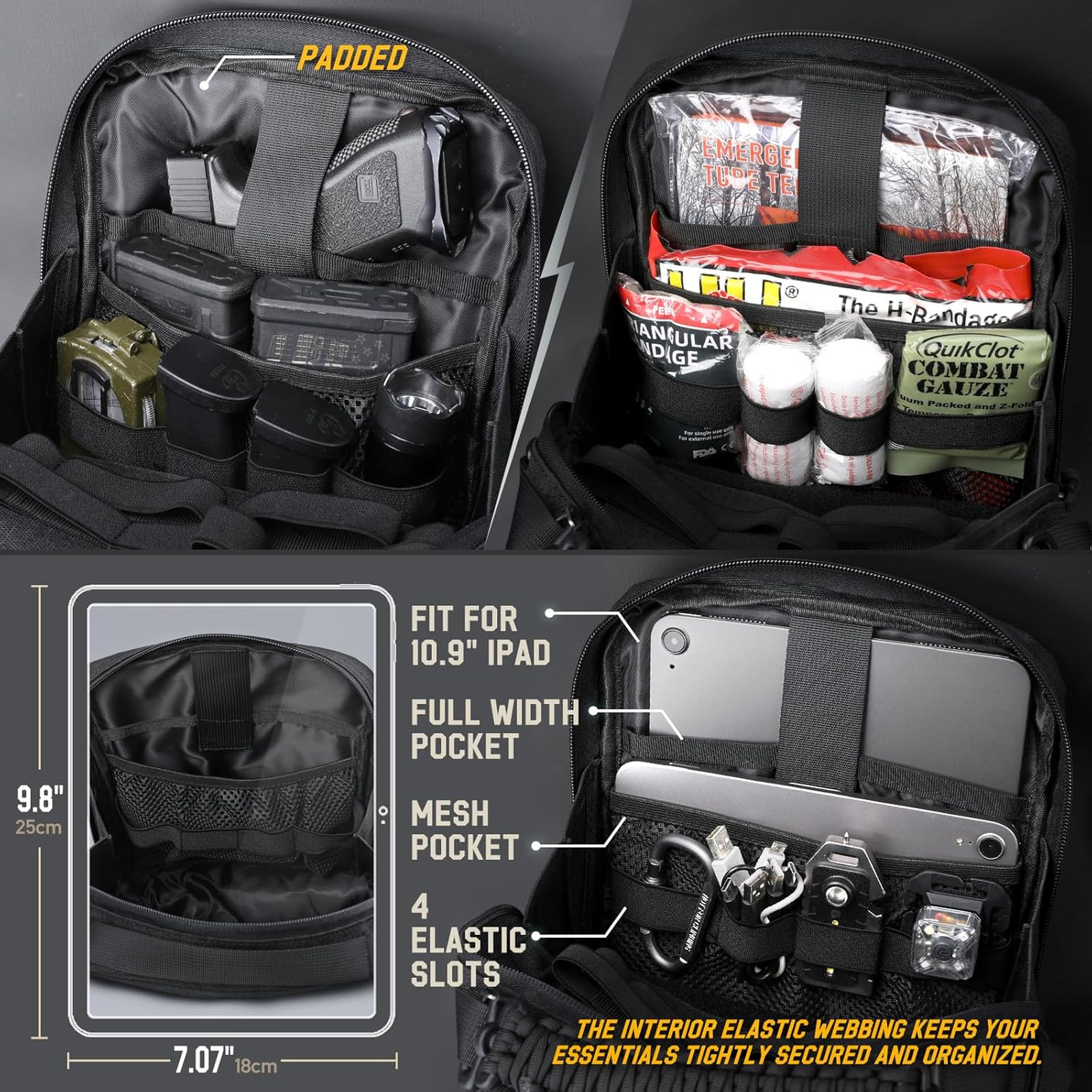 Tactical Molle Admin Pouch Nylon Utility Organizer with Large Capacity and