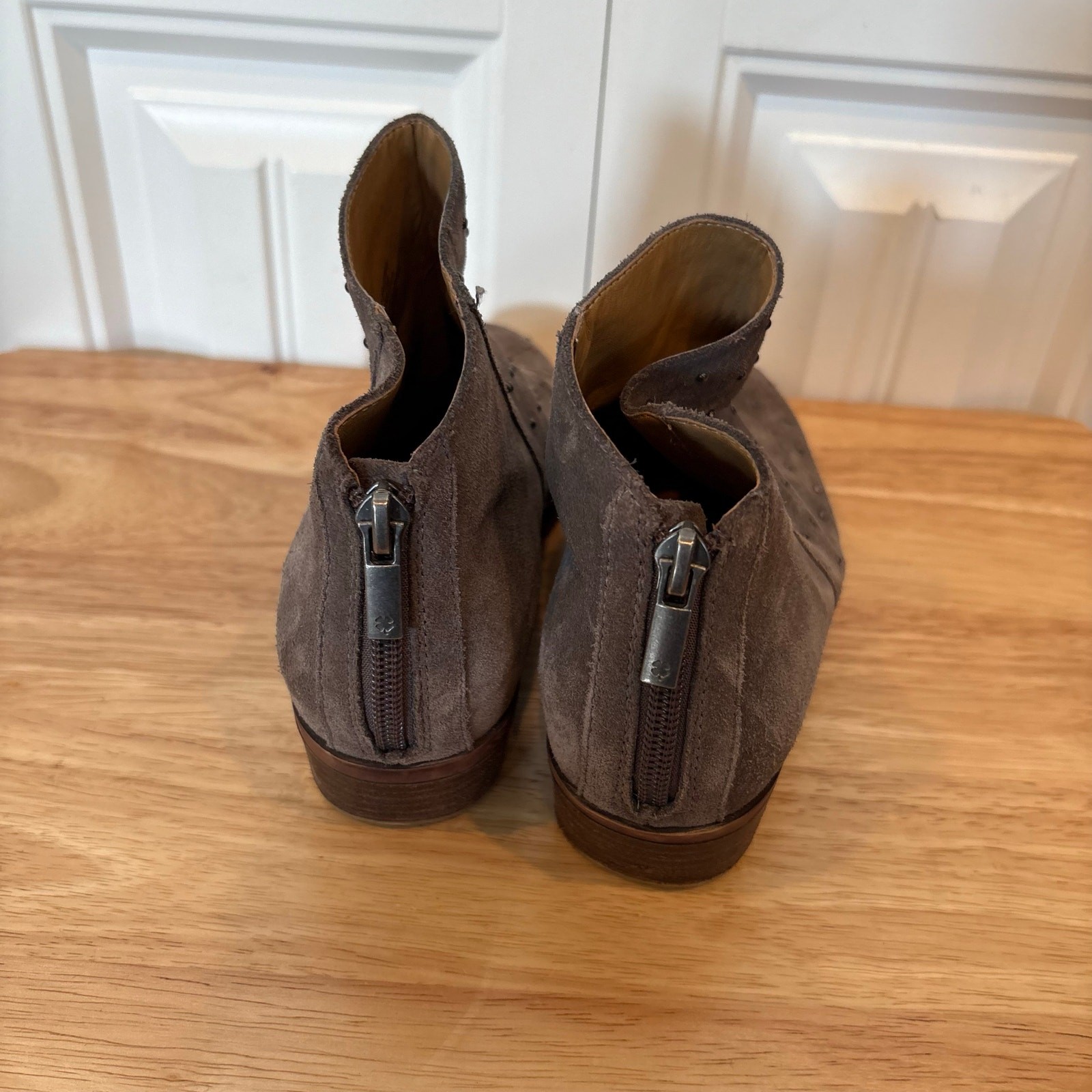 Lucky Breena Gray Studded Ankle Boots Size 6