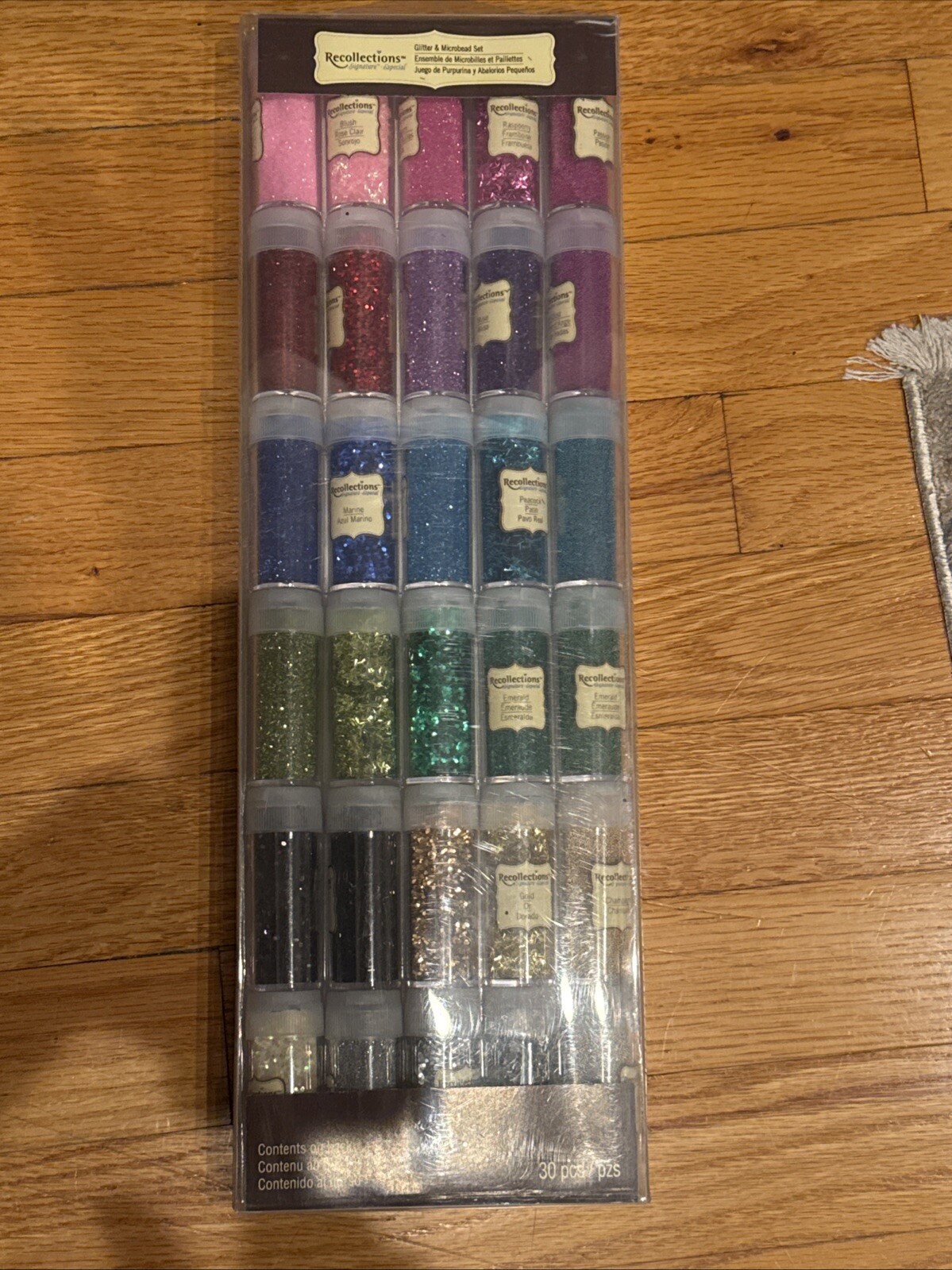 Recollections 30 Piece Glitter & Microbead Craft Set Multicolor .34oz Each New
