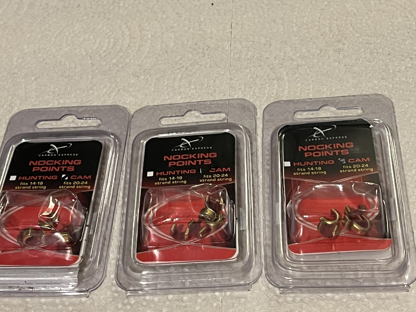 Carbon Express Nocking Points  57519 Fits 20-24 Strand 3 Packs of 5 each