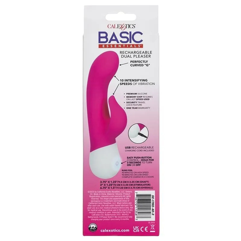 Basic Essentials Rechargeable Dual Pleaser