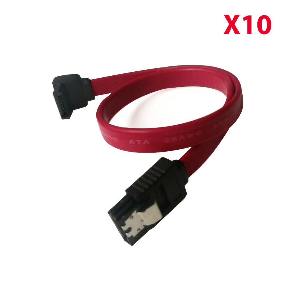 InstallerCCTV 11" SATA to Left Angle SATA Serial ATA 2.0 Hard Drive Cable 10 pcs