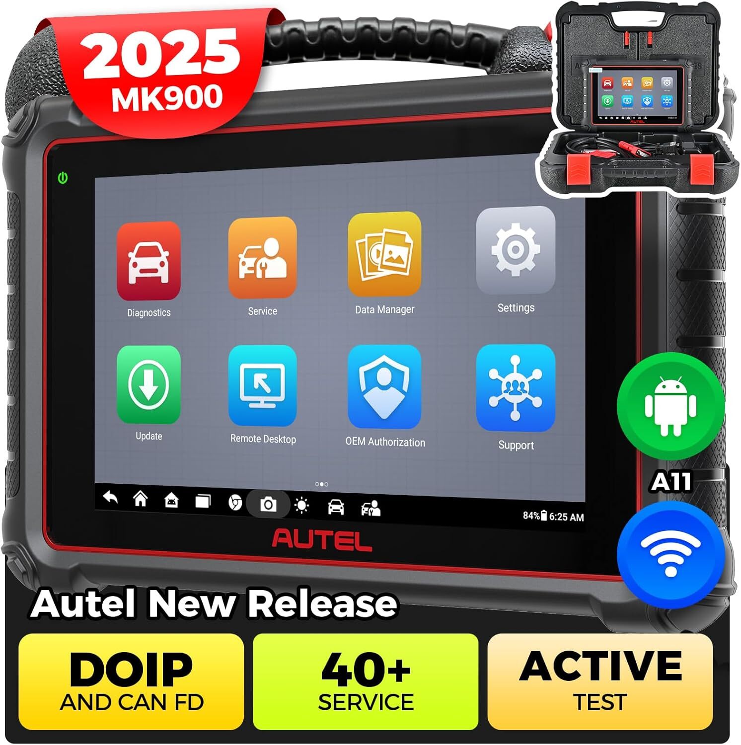 2025 Autel MaxiCOM MK900 MK900-BT MX900 Auto All System Diagnostic Scanner Tool