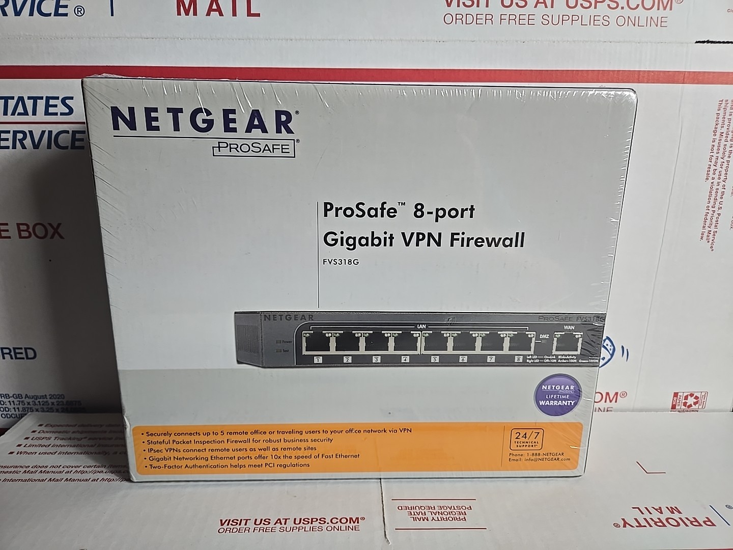 NETGEAR ProSAFE 8-PORT Gigabit VPN Business-class Firewall Model FVS318G 100NAS