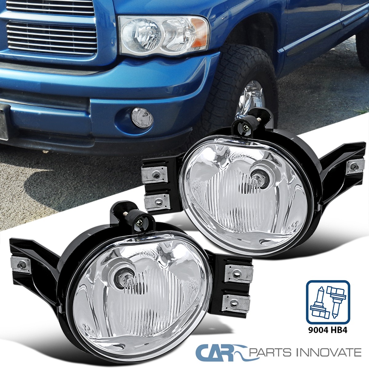 Fits 2002-2008 Dodge Ram 1500 03-09 2500 3500 Fog Lights Bumper Driving Lamps