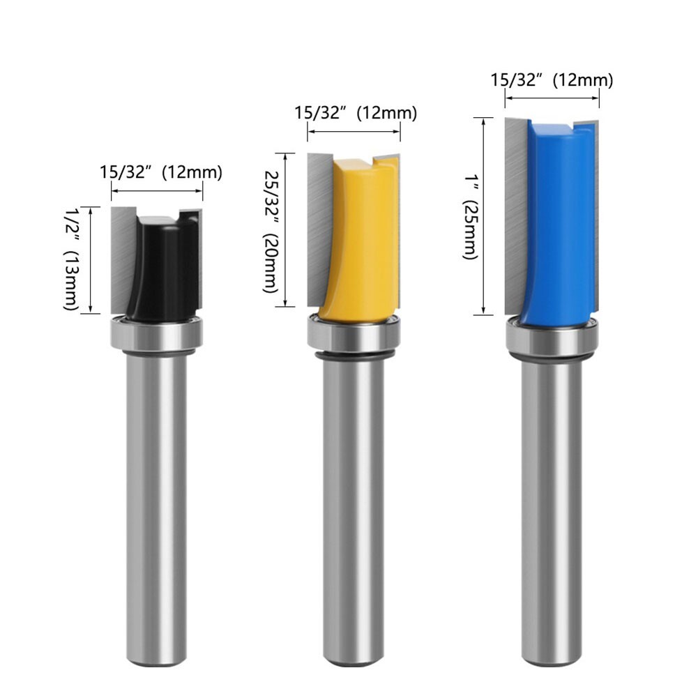1pc 8mm Router Bit Router Bit Shank Flush Trim Router Bit Woodworking New