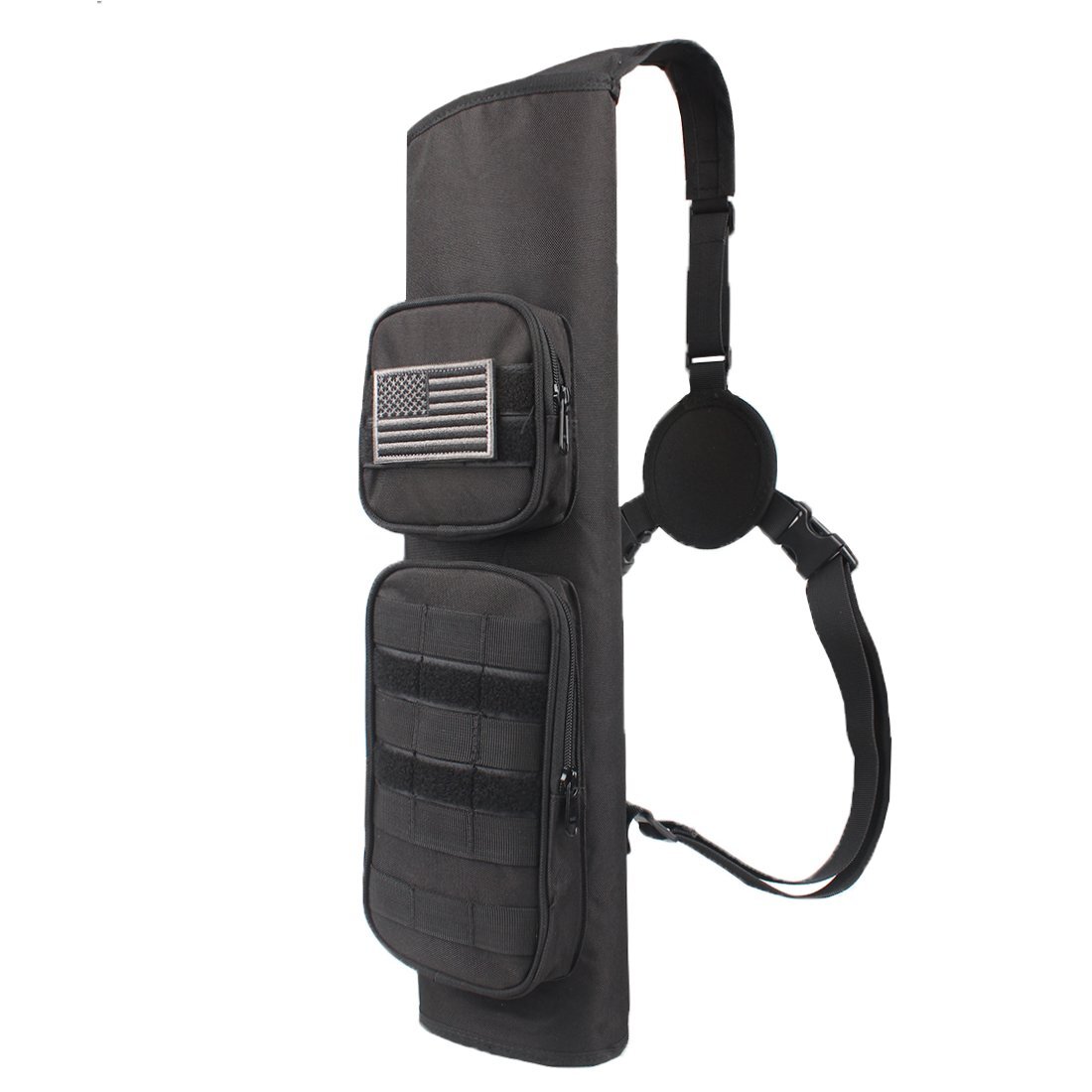 Archery Back Arrows Quiver Bag with Molle System and Pockets for Hunting Shoo...
