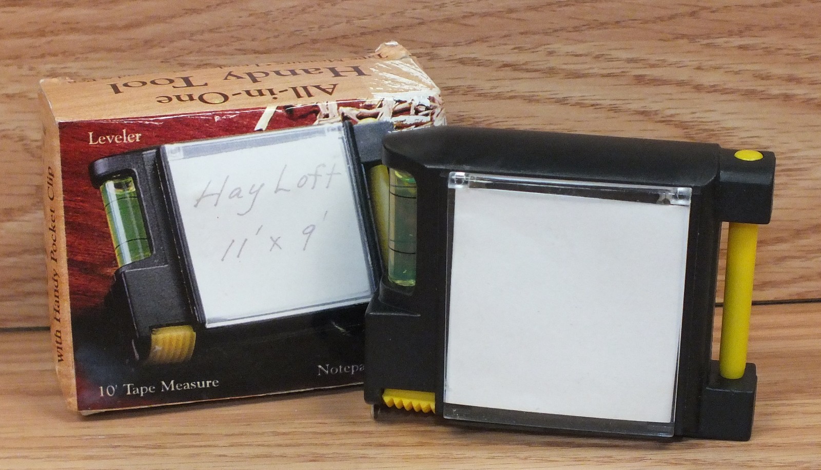All in One 10' Tape Measure Leveler & Notepad With Pocket Clip Handy Tool! *READ