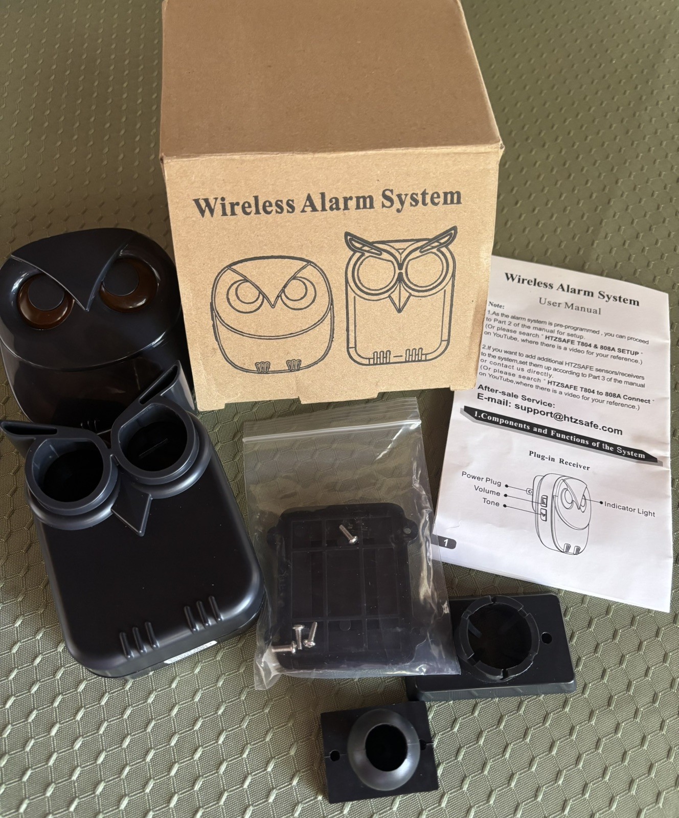 1/2 Mile Long Range Wireless Alarm System Model HB808A +4HB-T804 Sensor Receiver