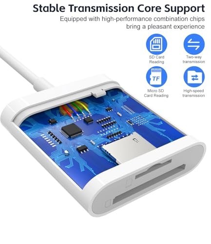 USB C SD Card Reader for Iphone 15 16/Ipad/Macbook/Mac,Type C Memory Trail Camer