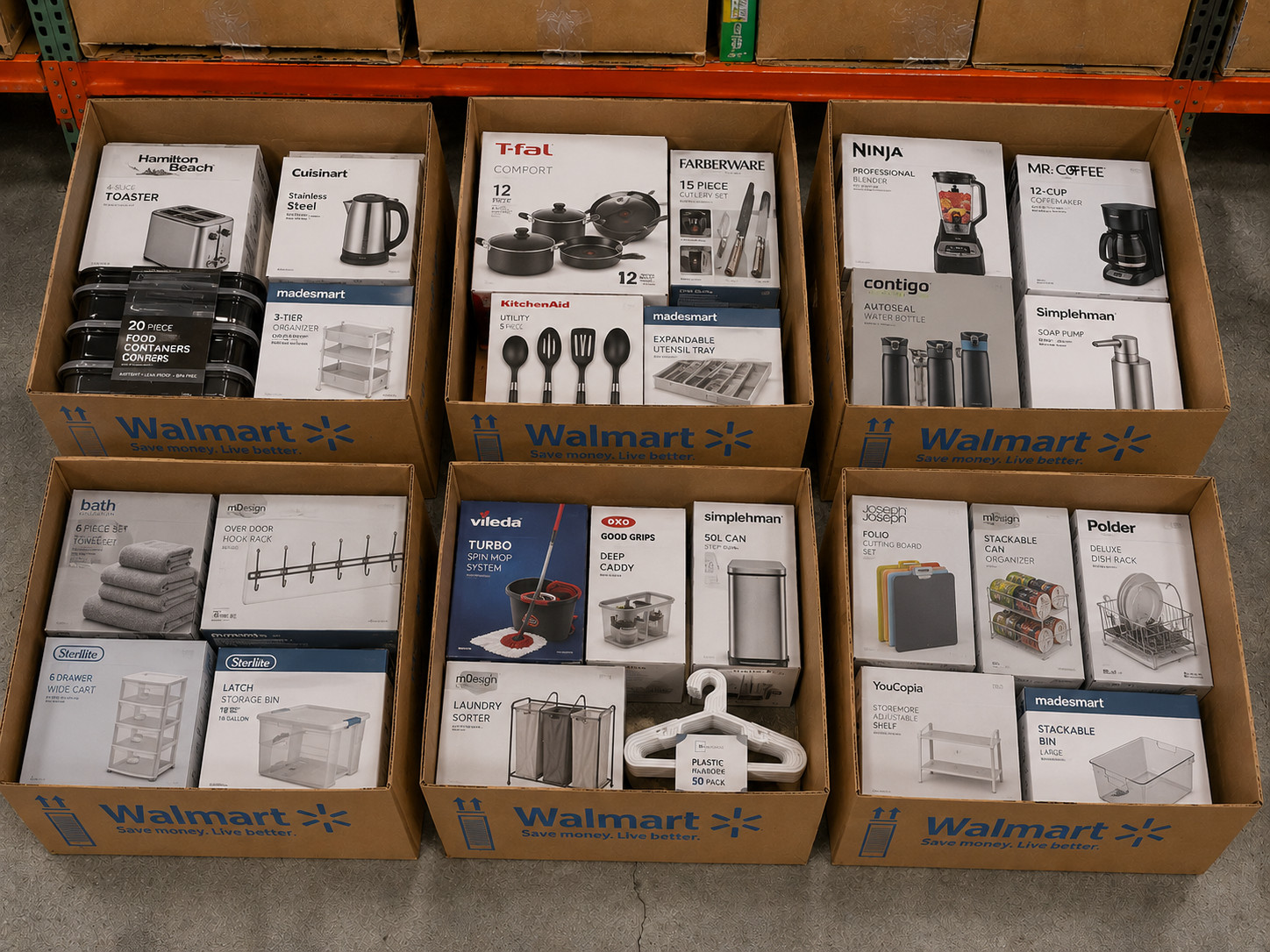 Walmart Merchandise with Household and Kitchen Essentials