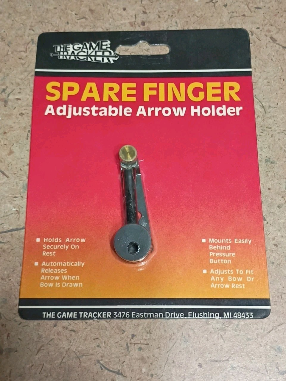 Vintage Game Tracker Spare Finger Bow Hunting Archery Adjustable Arrow Holder