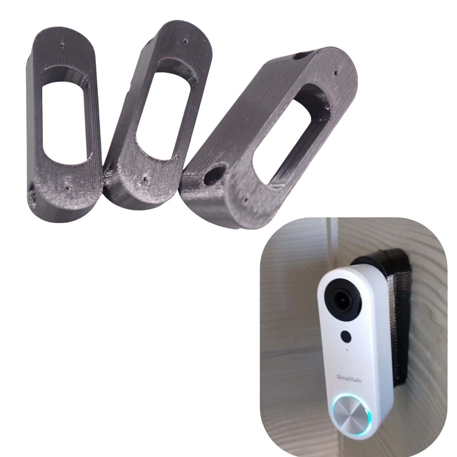 Angle Mount Bracket Holder Wedge for Simplisafe Video Doorbell 20° 30° 45°