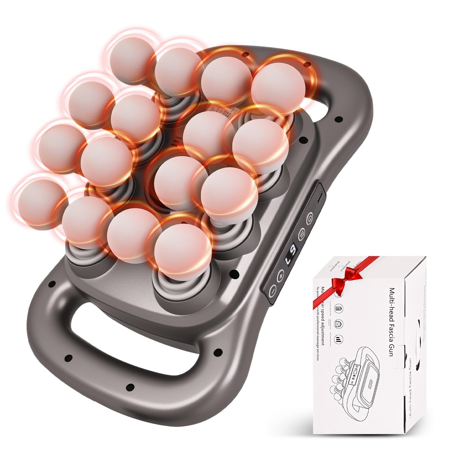 2026 16 Head Massage Gun Deep Tissue – Multi Head Massage Gun, 2600mAh Ele