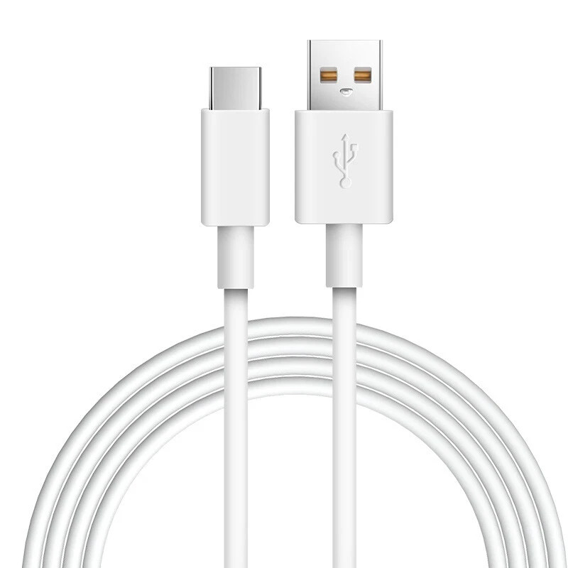 100Pcs USB-C to USB-A White Charging Data Cable Fast Charging Charger Cord Cable