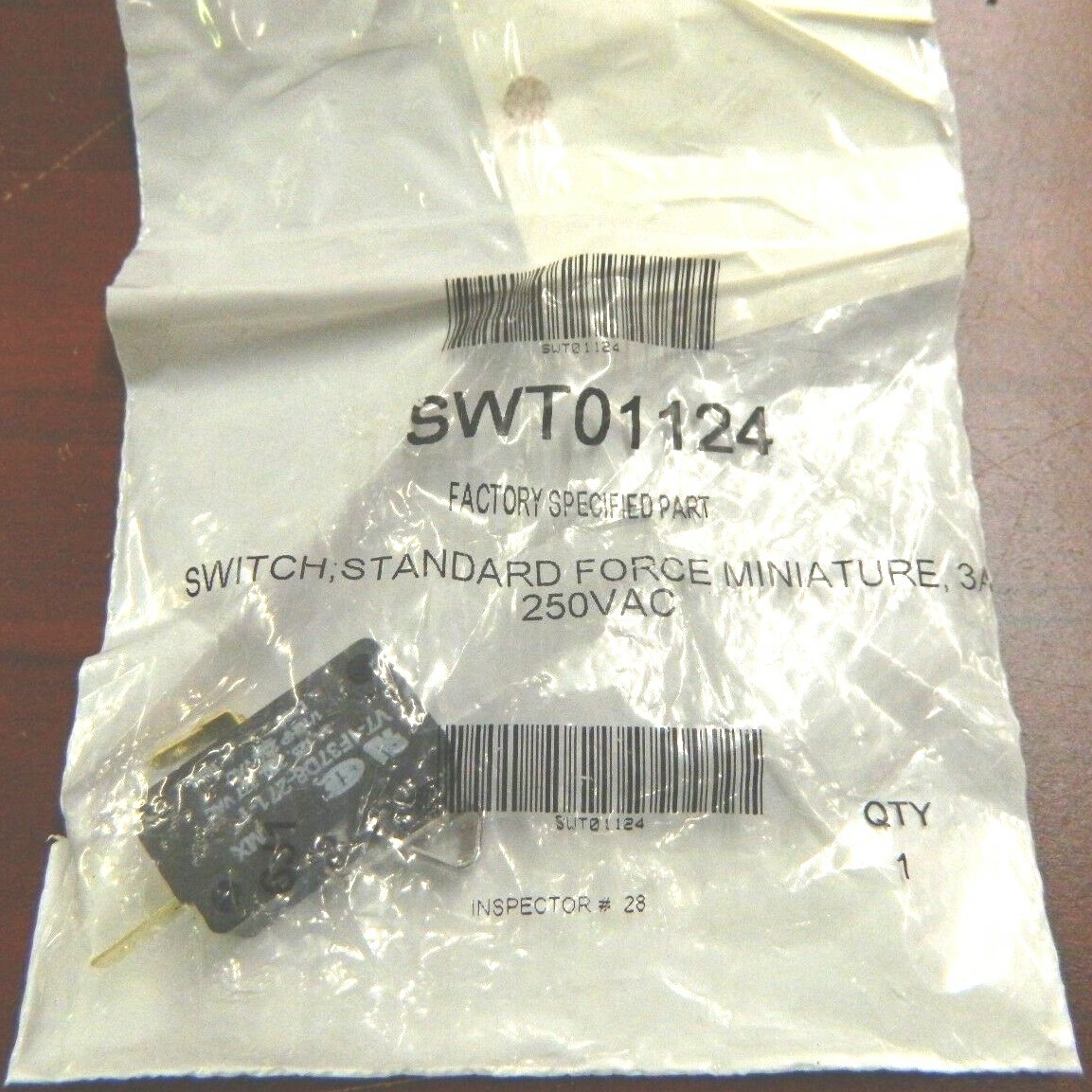 SWT01124 Standard Force Miniature 3A 250VAC Switch