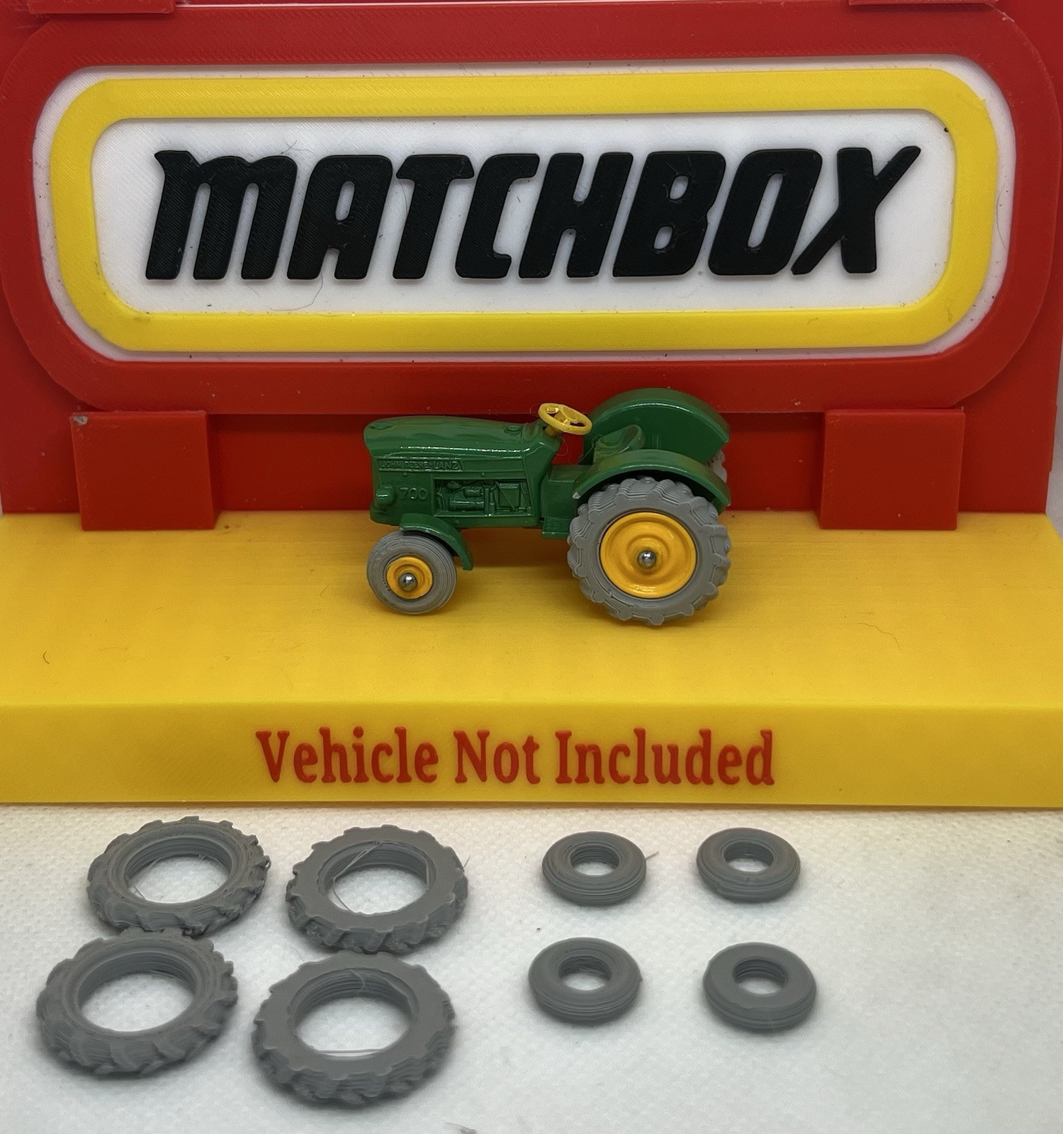 Matchbox Lesney #50 John Deere Tractor Gray  Tires 2 Sets (Tractor Not Included)