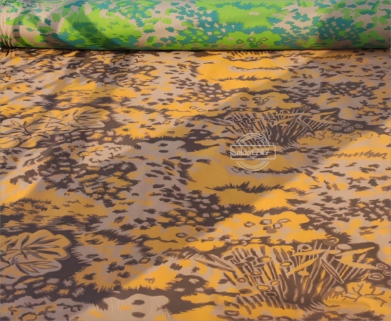 WWII German Palm Tree  Reversible Camouflage Fabric Camo Cotton Material