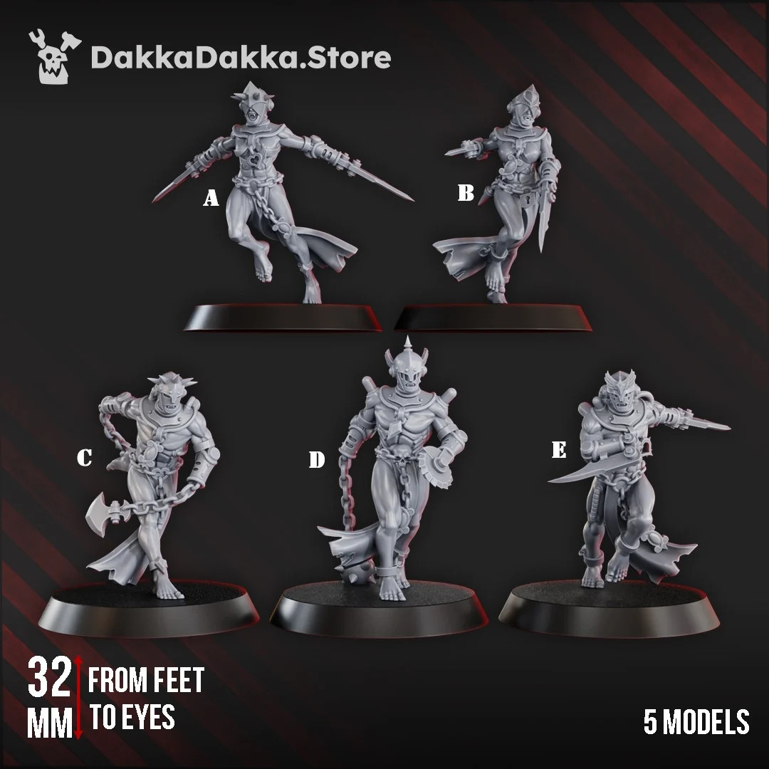 Chained Bloodbearers - 28mm Heroic The Ordine - Resin Tabletop Miniature