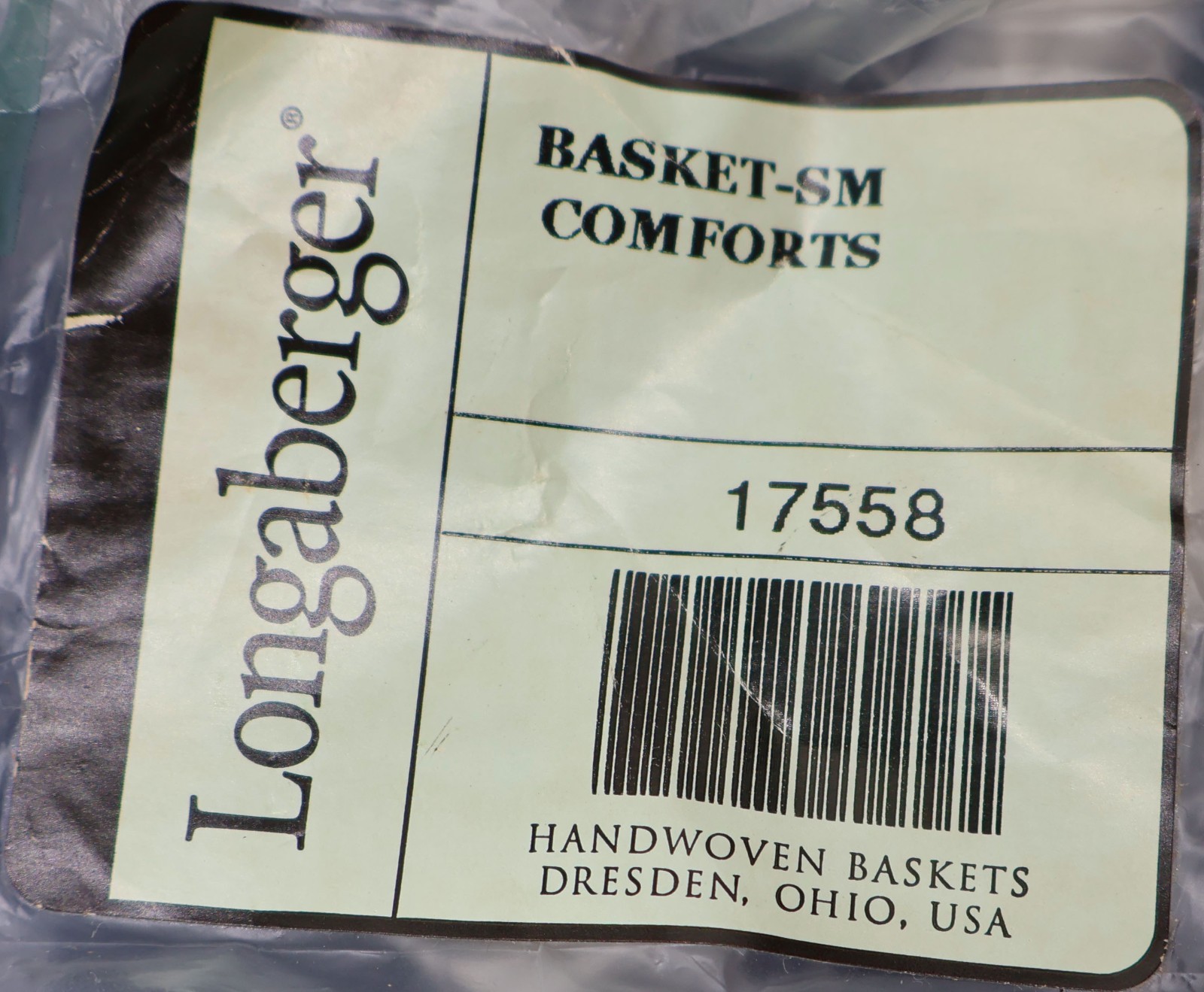 Longaberger 2001 Small Comforts Basket 17558 Liner Protector Booklet