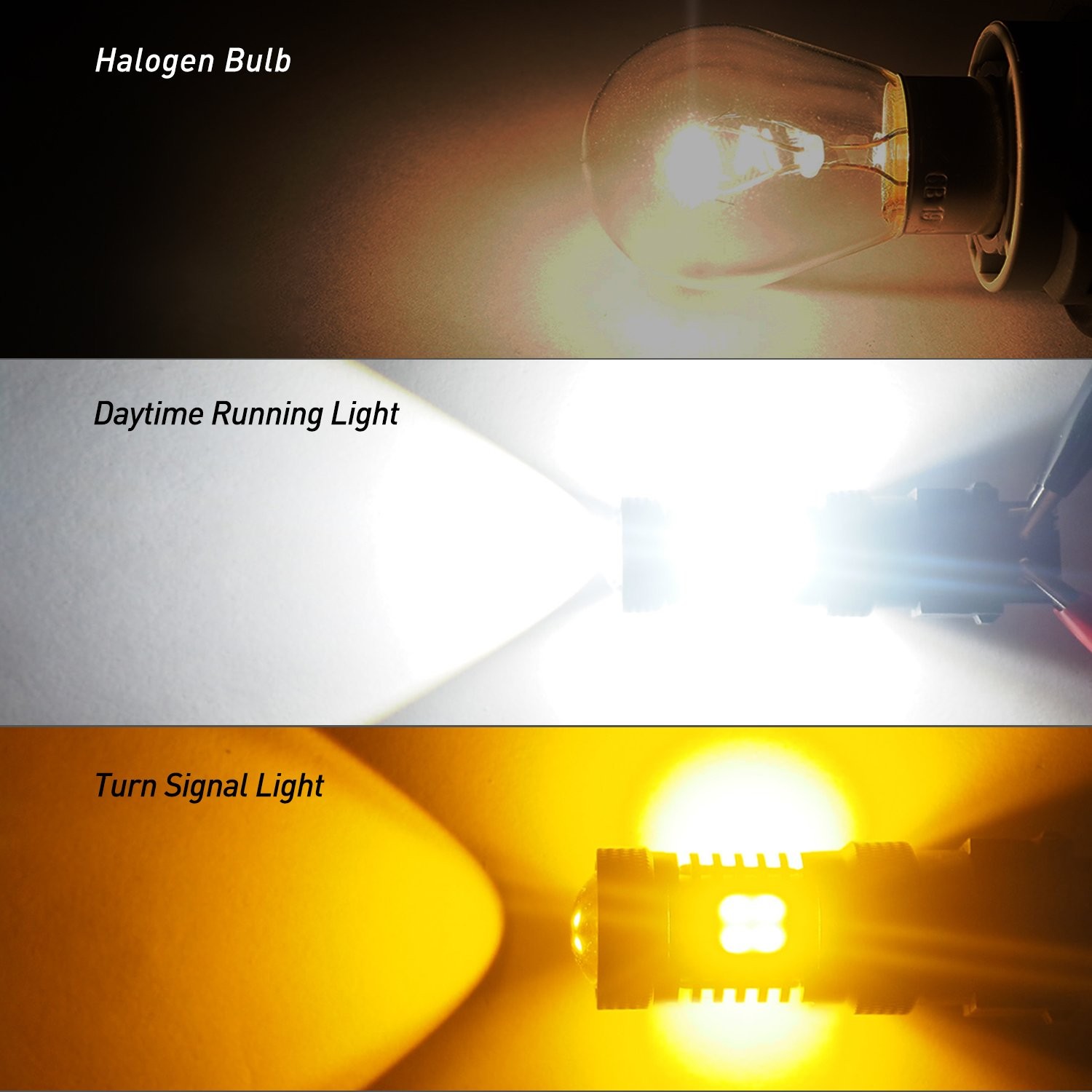 AUXITO 1157 Switchback LED Front Turn Signal Parking DRL Light Bulbs Error Free
