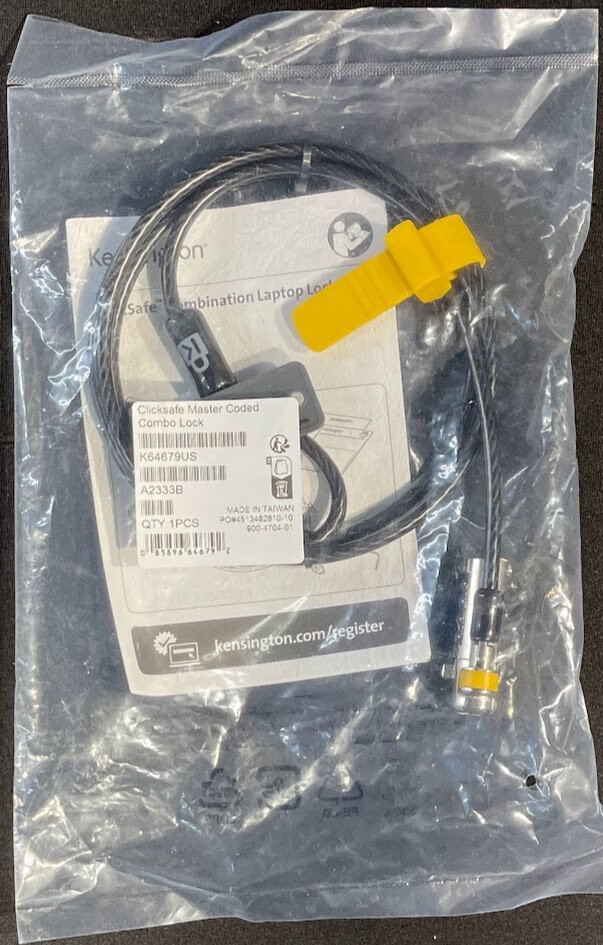 Kensington ClickSafe Master Coded Combination Laptop Cable Lock / K64679US