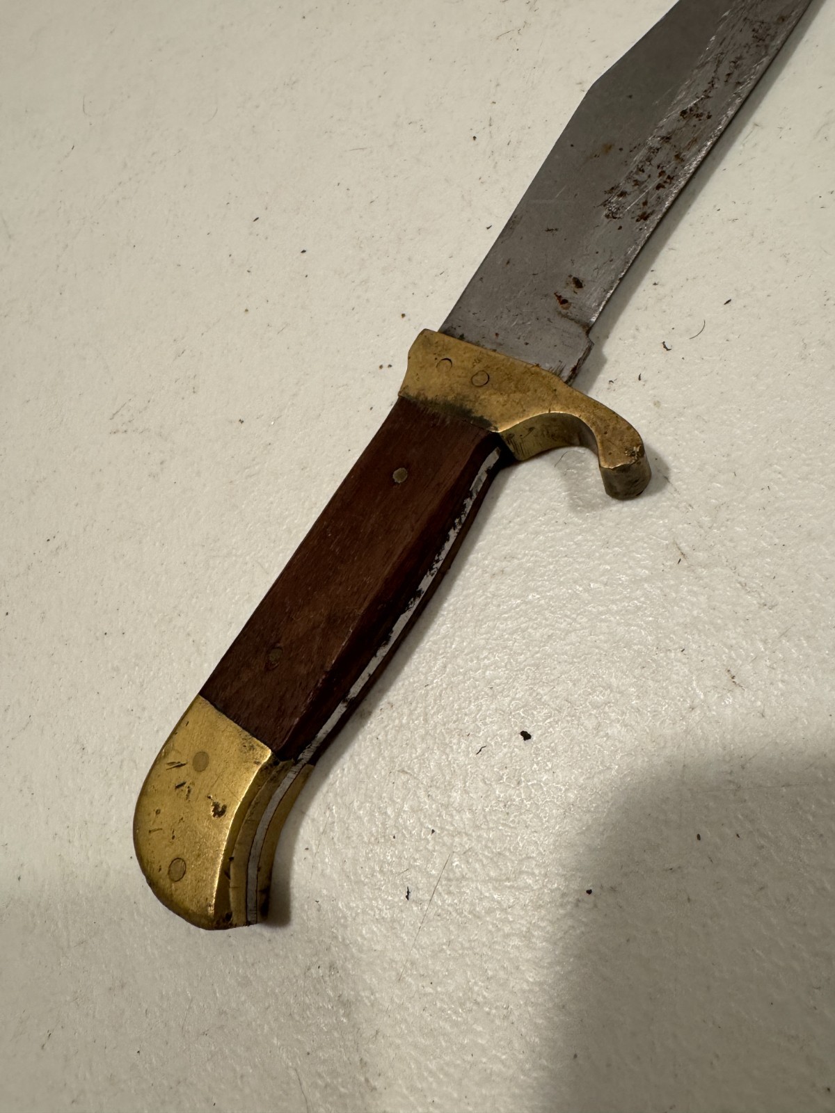 Vintage Hunter Knife Blade-Wood Handle Fixed Blade