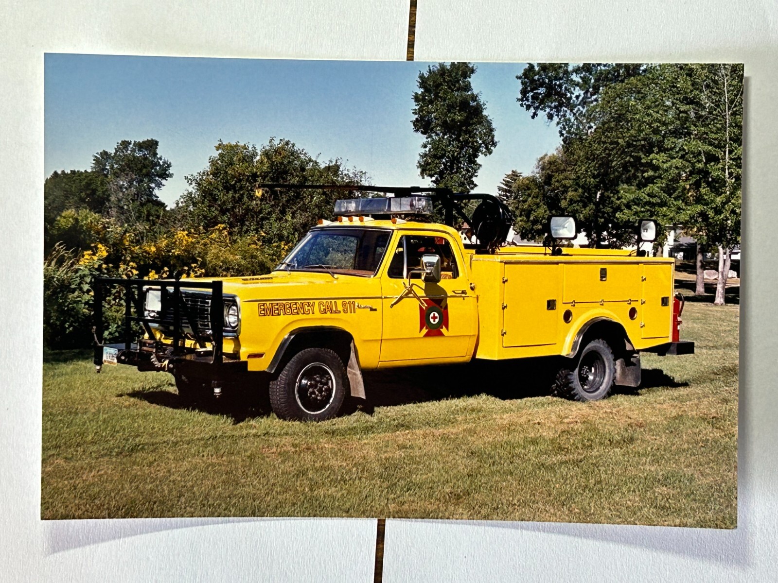 Unknown North Dakota 1970s Dodge Squad Fire Apparatus Photo A57