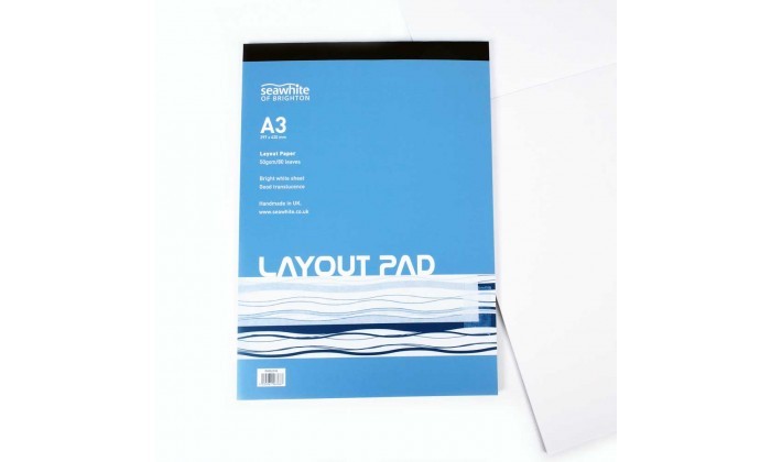 Seawhite of Brighton Layout Pad with 80 Sheets for Drafting, Drawing A3 or A4