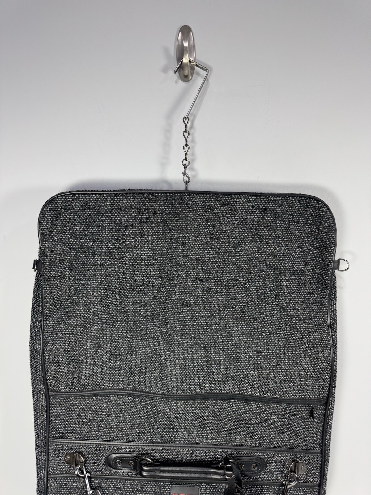 Givenchy Lugguage Weekend Garment Wardrobe Bag Charcoal Grey Tweed - EUC!