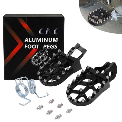 Dirt Bike Foot Pegs CNC Motorcycle Footpegs for 85-530 SX SXF EXC Medium black