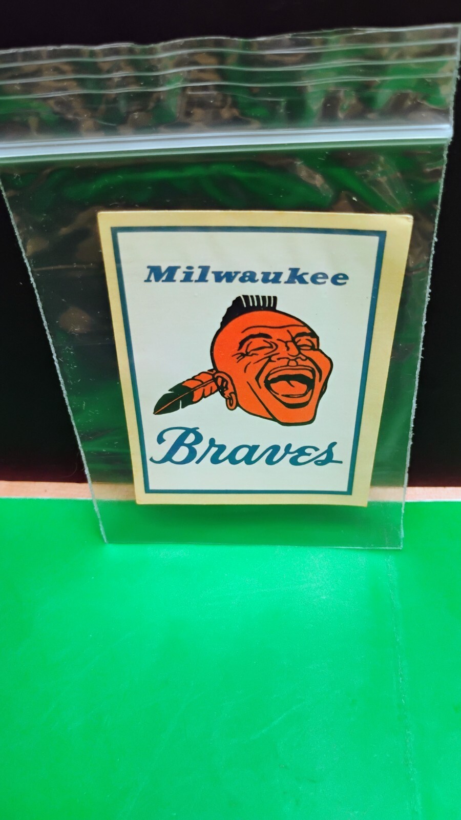 1961 Fleer Baseball Greats Dubble Bubble Team Logo Decal Milwaukee Braves