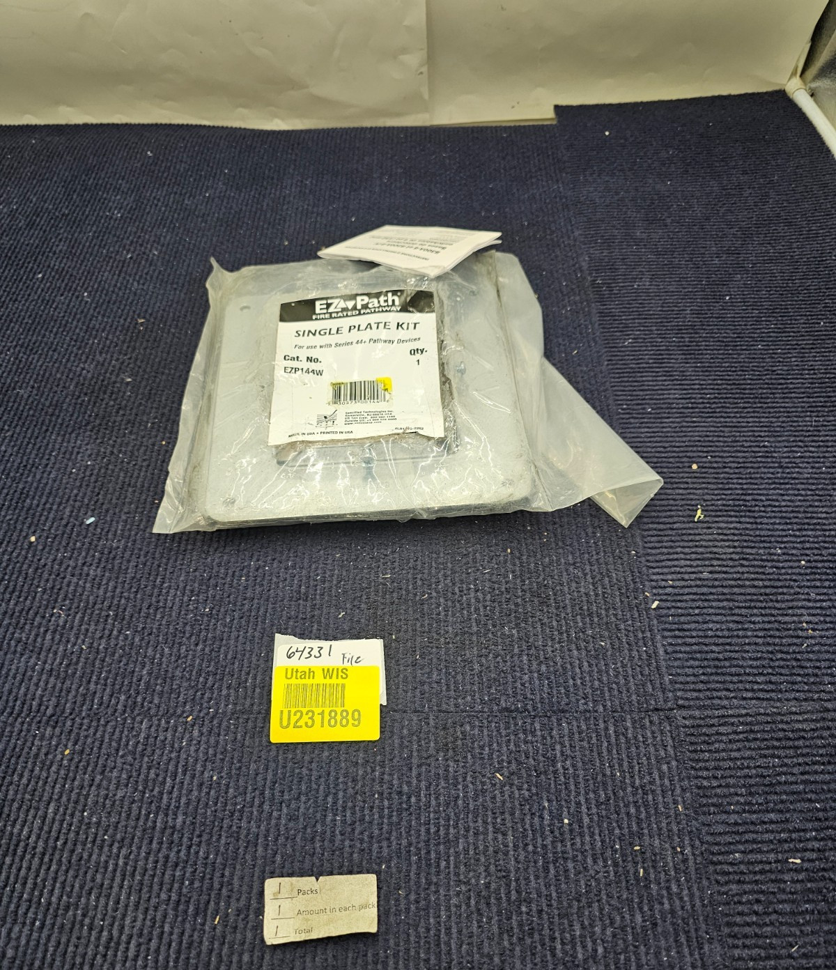 Specified Technologies Sti EZP144W Ez-Path Single Plate For Series 44+ Pathway