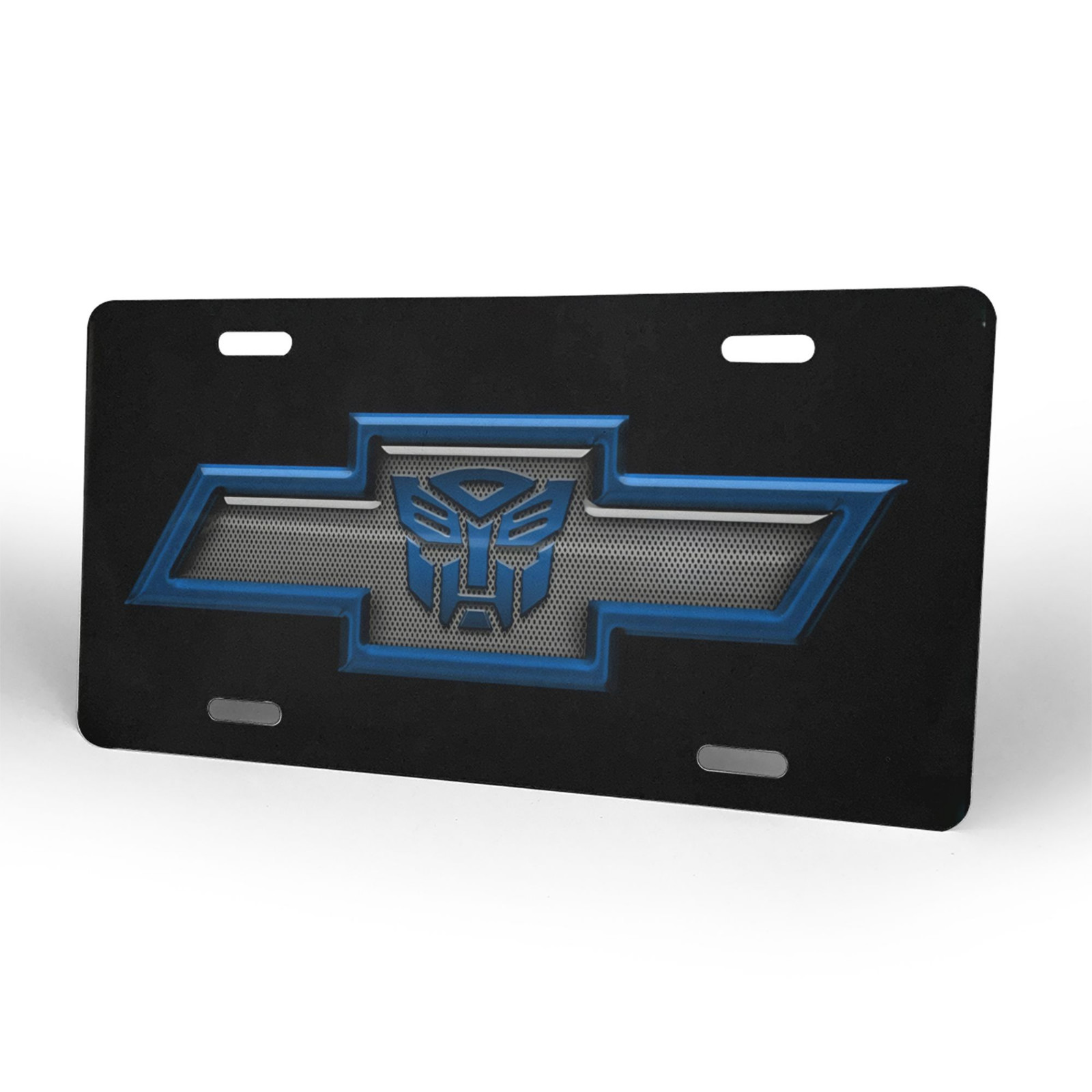 Chevrolet 12x6 inch Black Aluminum Metal License Plate Tag Made in USA
