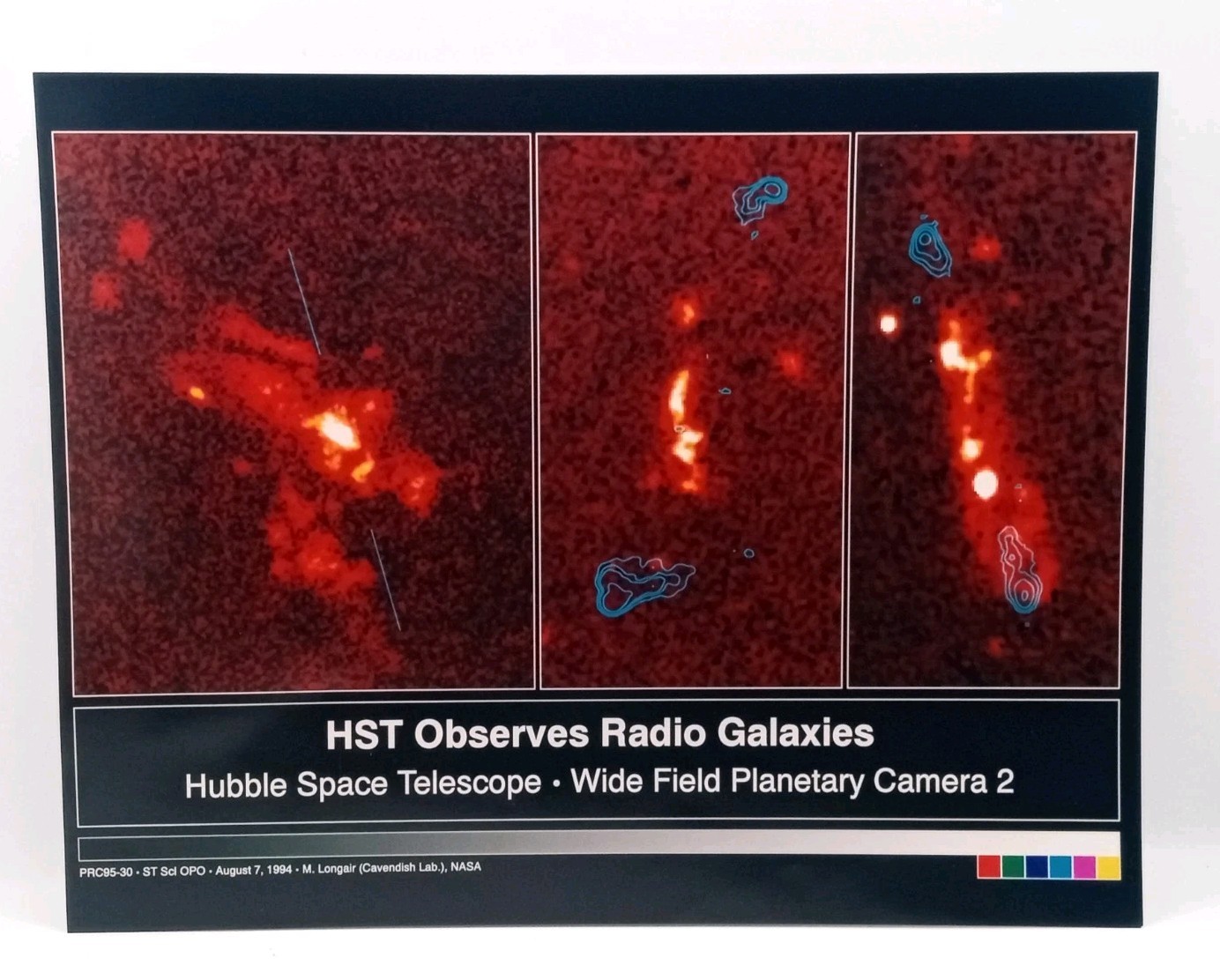 NASA Hubble Radio Galaxies Original Lithograph Press Photo Kodak 8x10