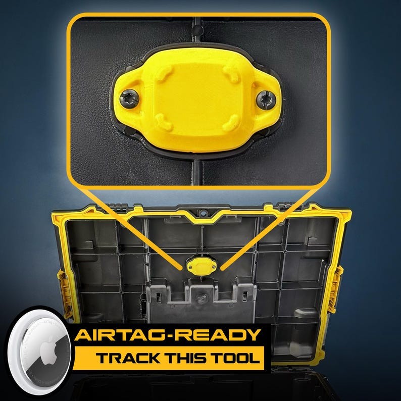 DeWalt AirTag Mount for ToughSystem 2.0, DXL, TSTAK Toolbox & Tools
