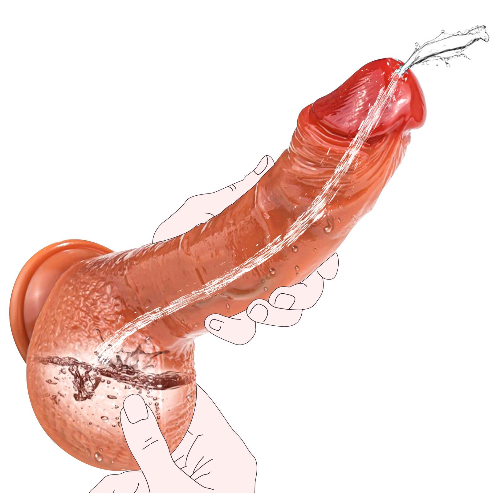 Squirting Ejaculating Dildo Realistic Suction Cup Penis Anal for Women Sex Toys