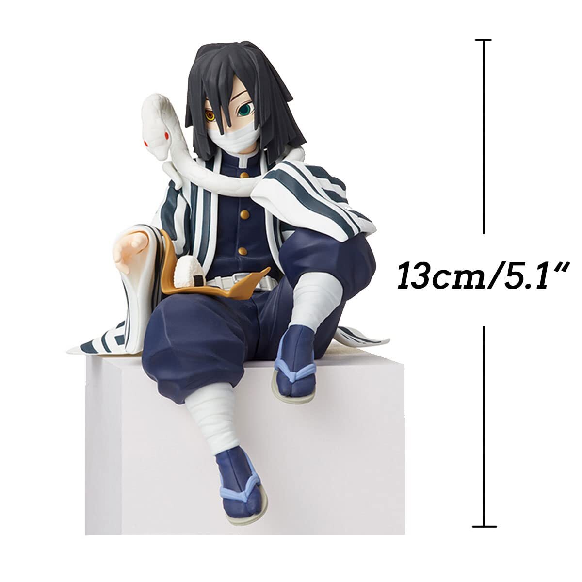 Demon Slayer Anime Action Figure Iguro Obanai Eat Rice Balls 5.1 Inch