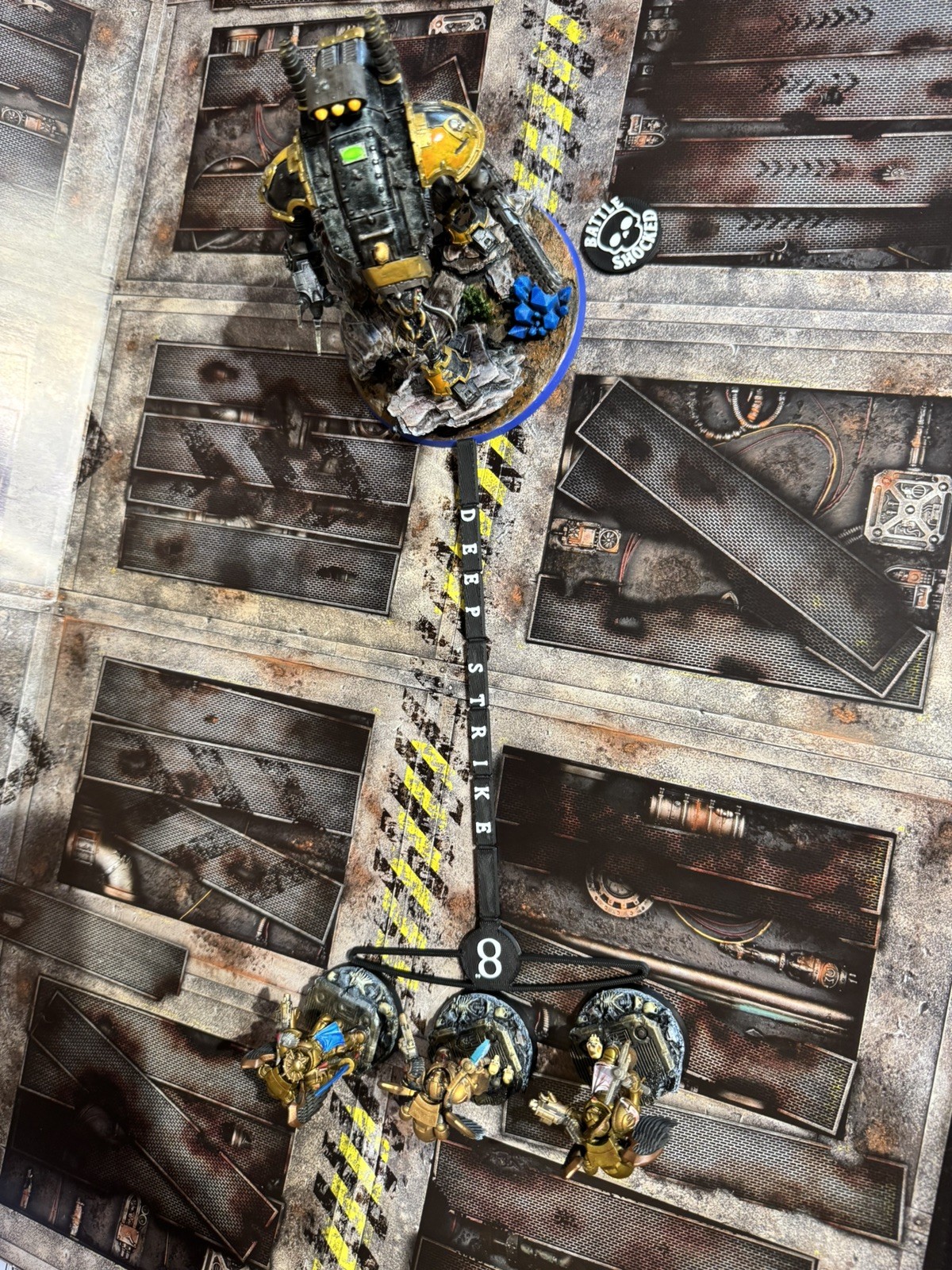 40K Warhammer 11th ed Deep Strike & Deployment Zone Marker Set - Battle Shocked