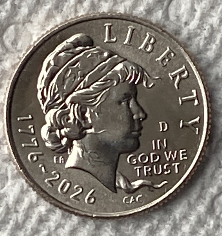 1776~2026 D SemiQ Emerging Liberty Dime 1 coin "IN HAND" BU