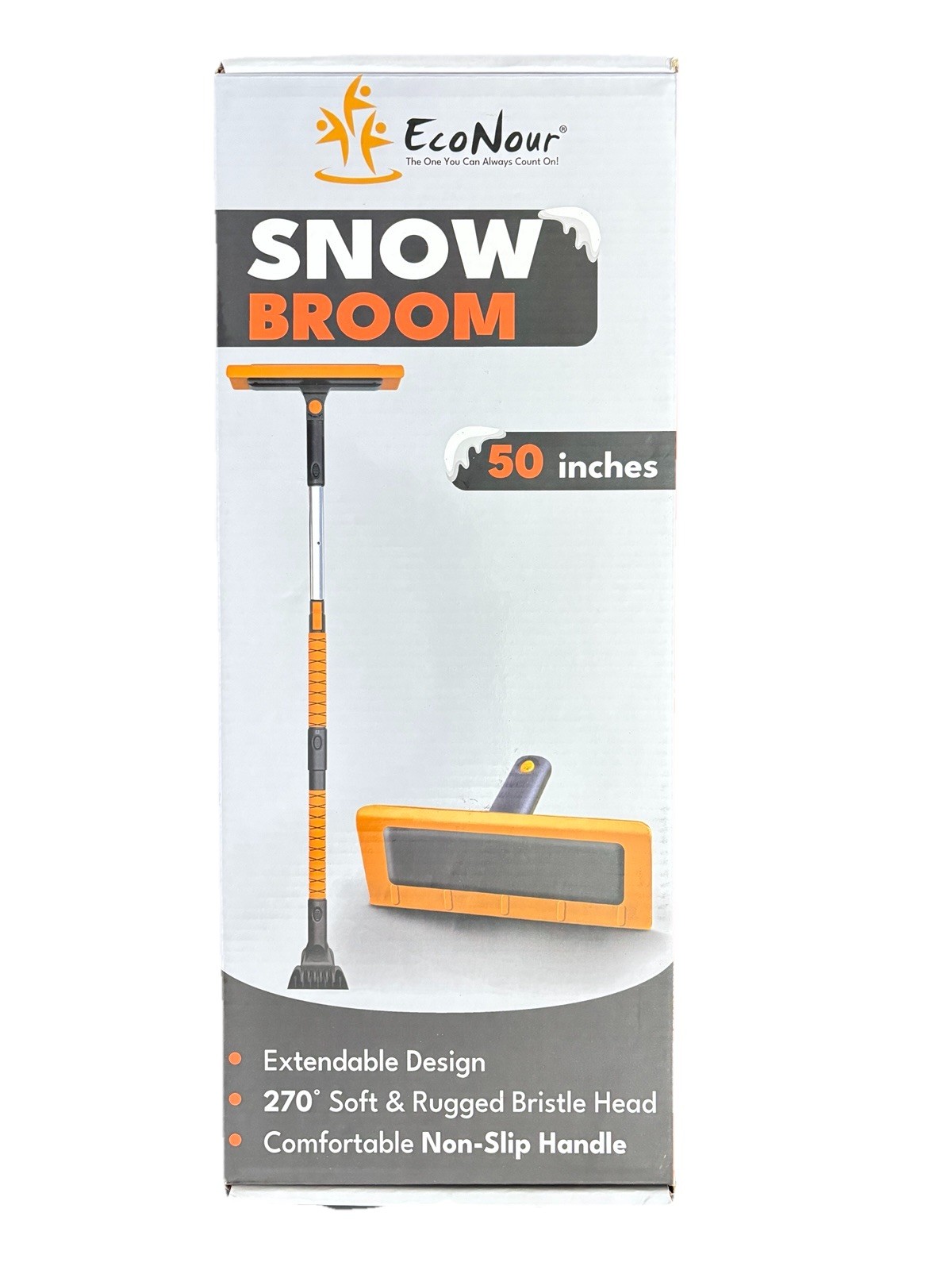 Eco Nour Windshield Snow Broom And Scraper 50 Inches Long