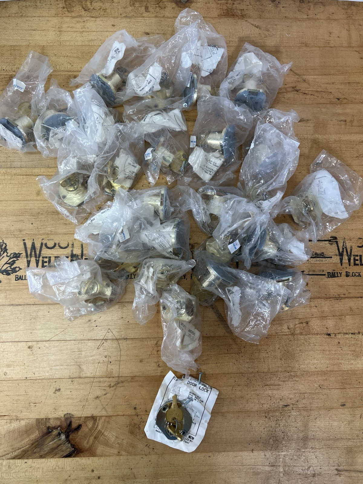Lot of 26 C8704 Stock Locks National Cabinet Locks 5 Disc Tumbler NOS - USA Made